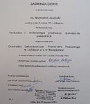 Granum - certyfikat